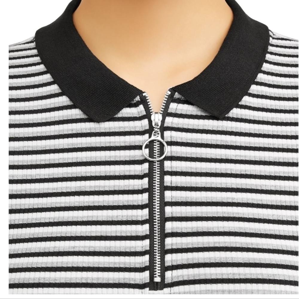 FINAL DROP Eye Candy Striped Polo Bodycon Dress Size Juniors XL - Picture 3 of 11